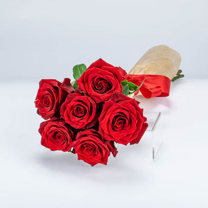 Hand Tied Red Rose Bouquet For Delivery