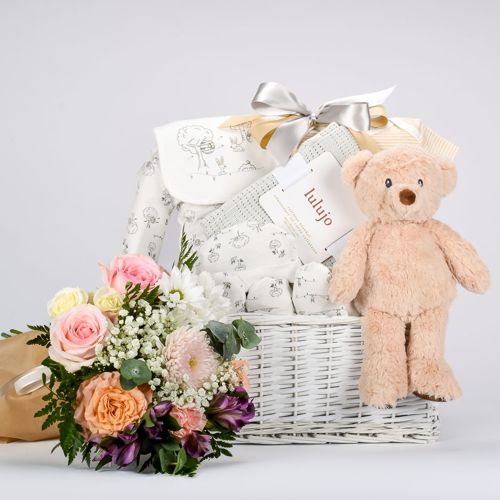 Welcome Neutral Baby With Flowers