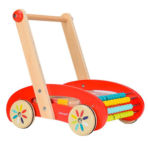 Janod Baby Walker With Educational Number And Alphabet Blocks