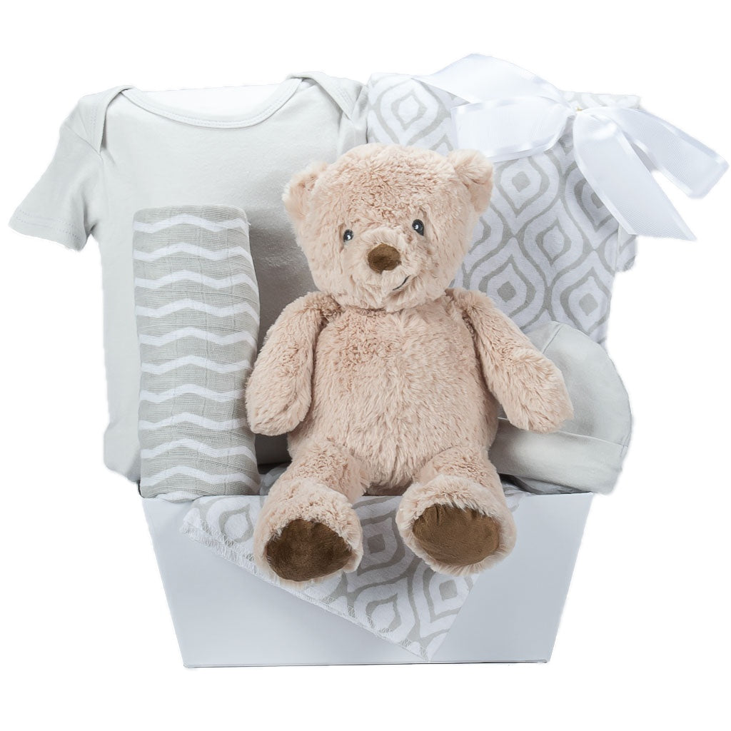 Neutral Baby Bear Basket