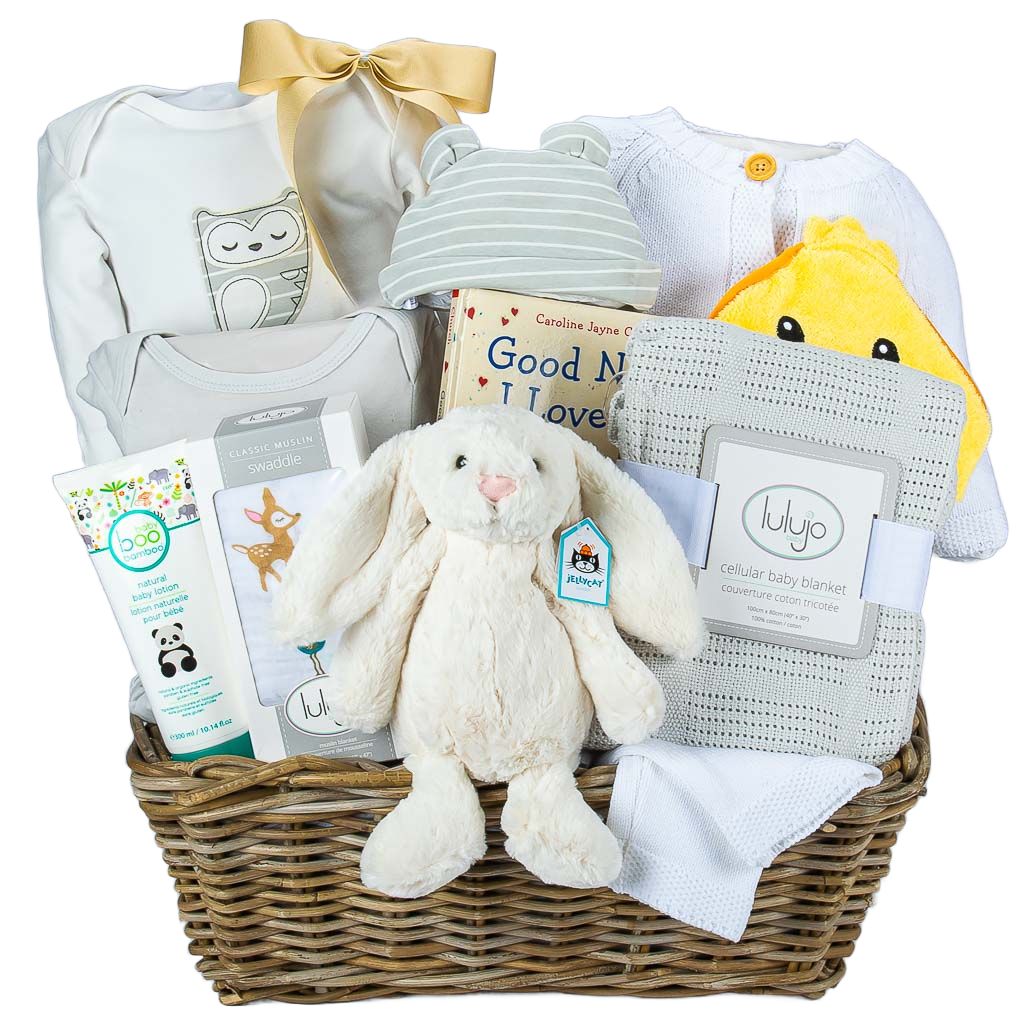 Luxury Neutral Gender Baby Gift Basket Delivery Toronto