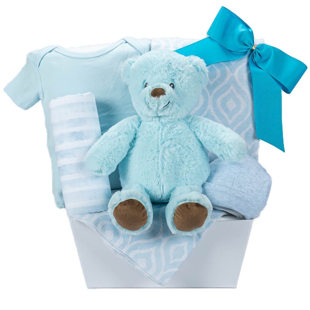 Baby Boy Bear Basket