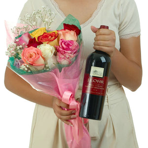 Flowers and Wine For New Parents.