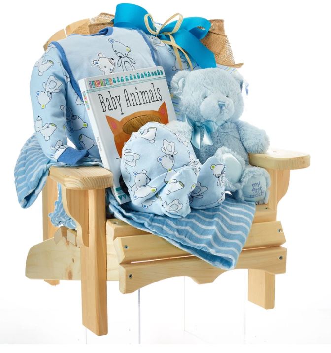 Baby Boy Muskoka Chair Gift Basket