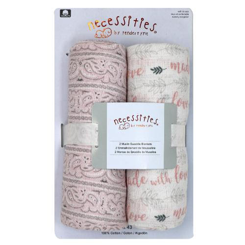 Baby Girl Pink Swaddle Blankets Set 2