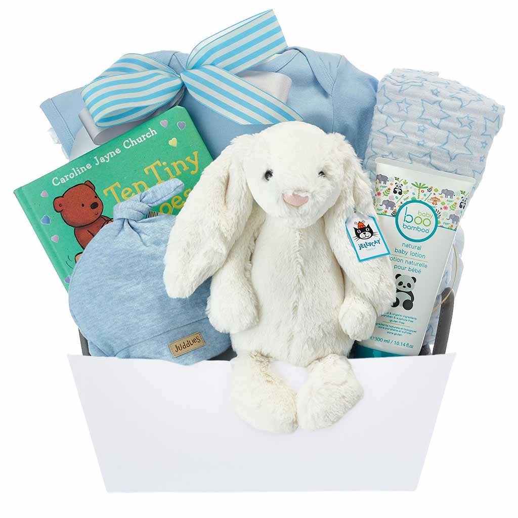 Little Bunny Gift Basket Baby Boy
