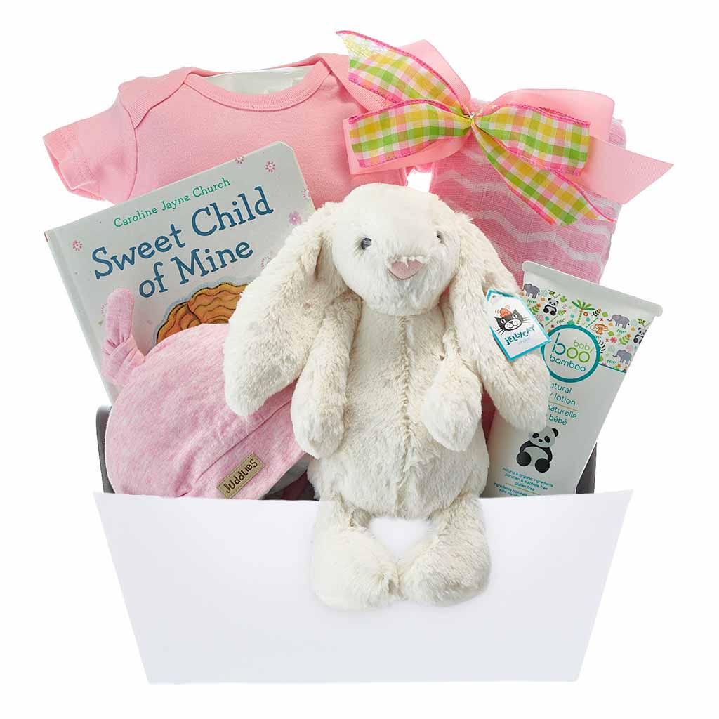 Little Bunny Gift Basket Baby Girl