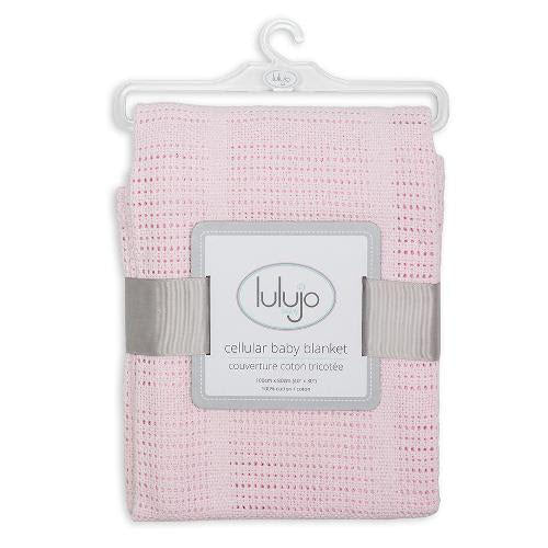 Girl Lulujo Cellular Pink Baby Blanket