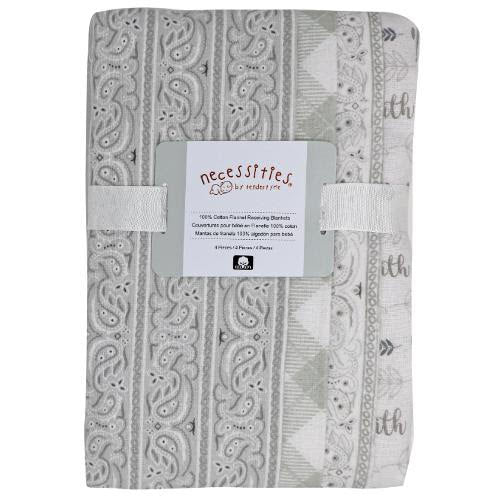 4 Pack Set Receiving Blankets Gender Neutral
