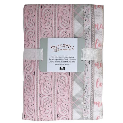 Receiving Blankets Baby Girl Pack 4