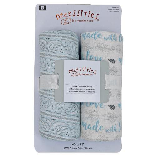 Baby Boy Swaddle Blanket 2 Pack